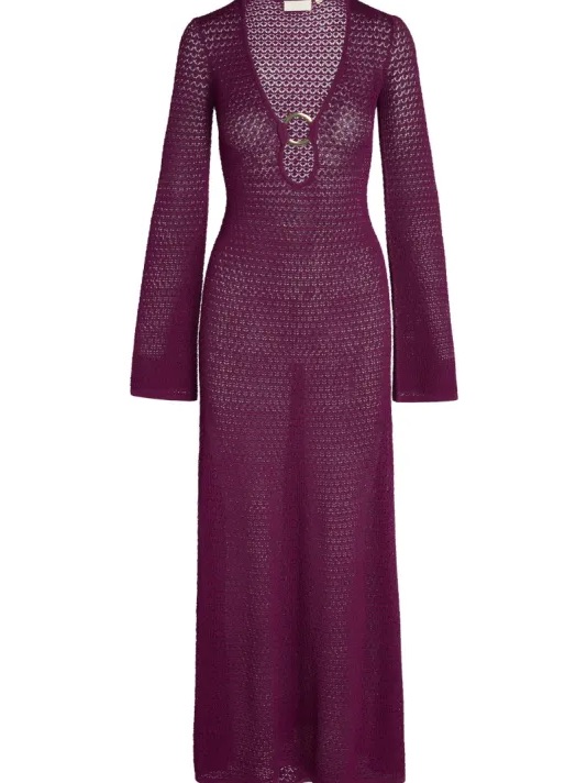Monday Swim Montego Knit Dress In Eggplant
